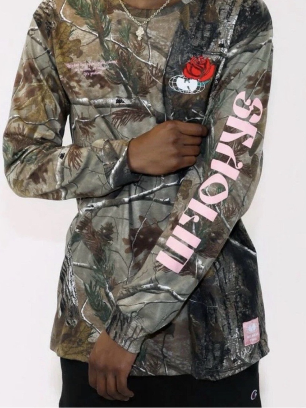 Wu-Wear Shirt Camo Camouflage Wu-Tang WuTang Clan-Embroidered-Unisex-M